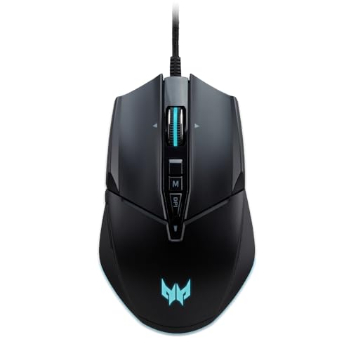 日本エイサー Predator Cestus 335 Gaming Mouse 10 Button Wired USB Pixart 3370 20 Million Click Polling Rate 2000Hz RGB 16.8 Million Colors PMW120