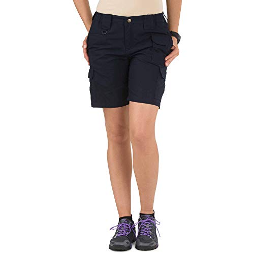 5.11 Tactical Women's Taclite Pro 9-Inch Shorts, Ripstop Fabric, Adjustable Waistband, Style 63071, Dark Navy, 6