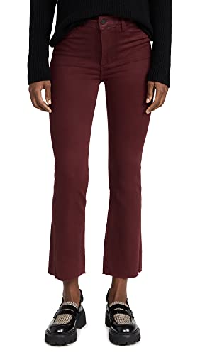 DL1961 Women's Bridget Boot High-Rise Crop Jeans in Ruby Coated
