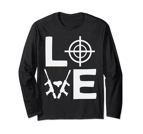 Paintball Love Woodsball Paintballer Paint Gun Long Sleeve T-Shirt