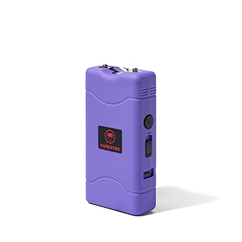 VIPERTEK VTS-880 Mini Stun Gun with LED Flashlight, Purple
