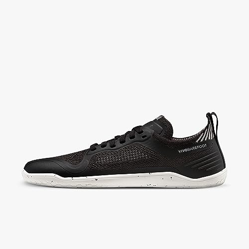 Vivobarefoot Geo Racer Knit, Womens Vegan Ultra-Light Trainers with Barefoot Sole Obsidian