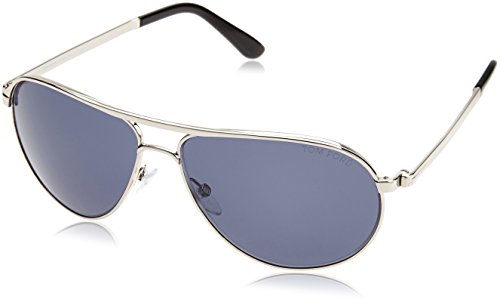 Tom Ford Marko Aviator Sunglasses FT0144 58, Silver, 58-13-140