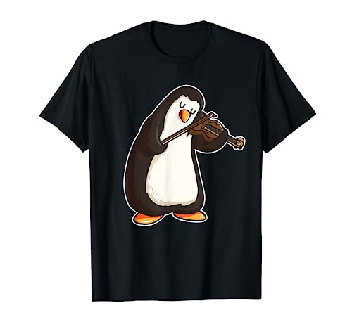 Violinist Penguin Violin Viola Player Music Lover Gift T-Shirt