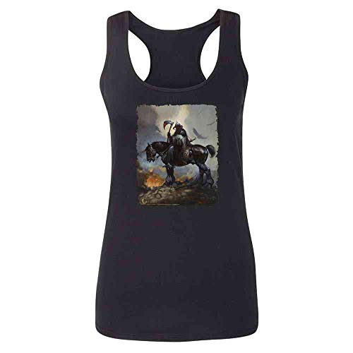 Pop Threads Death Dealer by Frank Frazetta Art Horror Tank Top Tee for Women Black XL