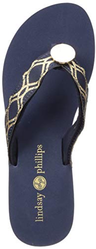 LINDSAY PHILLIPS Women's Taylor Tu Flip-Flop, Navy, 8