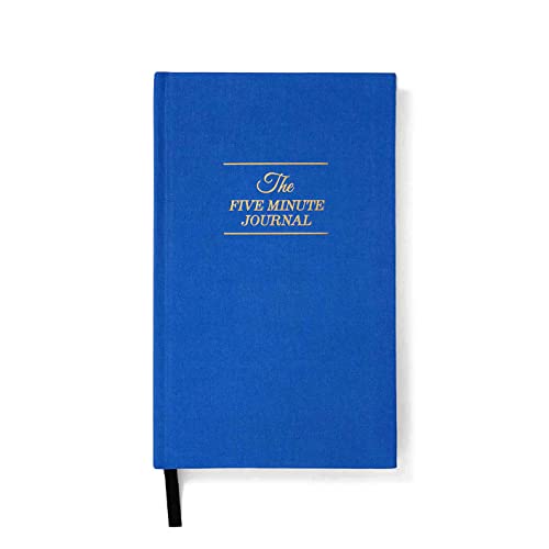 The Five Minute Journal, Original Daily Gratitude Journal 2023, Reflection & Manifestation Journal for Mindfulness, Undated Daily Journal with Gold Foiling, Plastic-Free, Blue - Intelligent Change