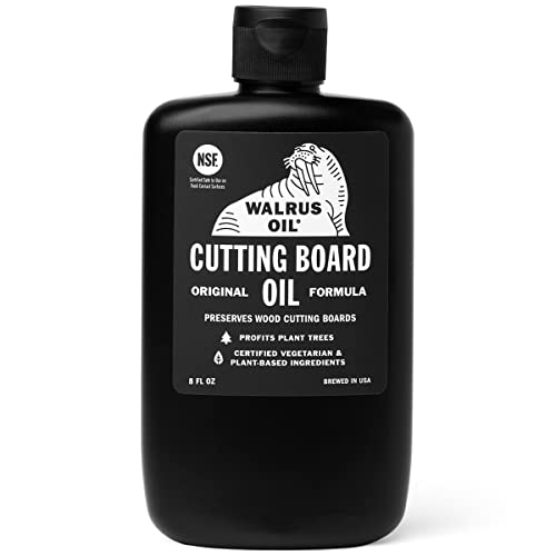 WALRUS OIL - Cutting Board Oil and Wood Butcher Block Oil, 8 oz Bottle, FDA Food-Contact Safe