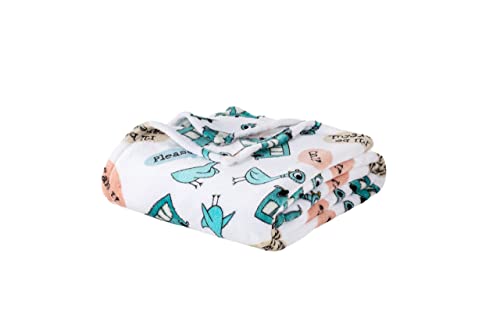 Berkshire Blanket & Mo Willems VelvetLoft Luxury Soft Cozy Cute Kids Throw Blanket,Gifts for Kids,Don’t Let The Pigeon Drive The Bus,50 in x 70 in(Official Mo Willems Product)