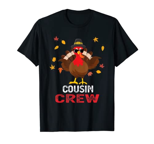 Cousin Crew Turkey Family Thanksgiving Pajamas Matching Gift T-Shirt