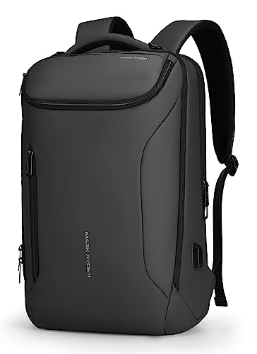 Muzee Business Backpack for Men,Waterproof and Travel Laptop Backpack with USB Charging, Fits 17 Inch Laptop and Tech Gear
