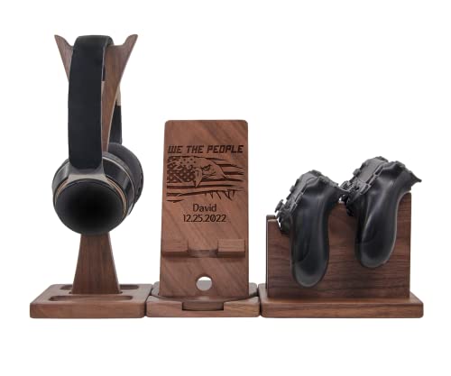 Gamer Gift for Patriotic, Adjustable Controller Organizer for Soldiers In Navy, Air Force, Army, Coast Guard - Unique Gift Idea for Veteran, Game Lover on Birthday, Fathers Day, Graduation