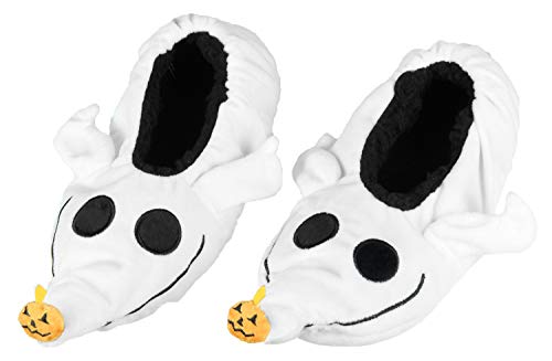 Bioworld The Nightmare Before Christmas Zero Dog Character Slipper Socks with No-Slip Sole For Women Men (Medium)