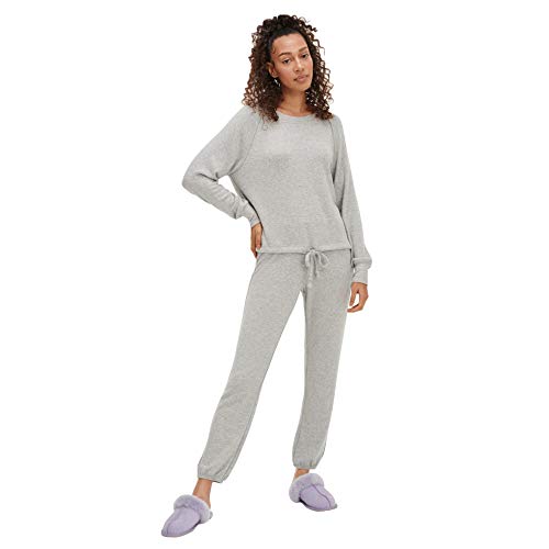 UGG Women's Gable Set Pajamas, Grey Heather, M