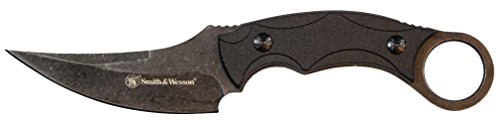 Smith & Wesson SW995 8.5in High Carbon S.S. Full Tang Karambit Knife with a 3.75in Clip Point Blade and Nylon Handle for Outdoor, Tactical, Survival and EDC