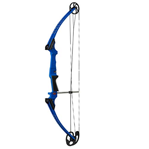 Genesis Archery Lightweight Right Handed Compound Bow with Adjustable Aluminum Riser and Cam Draw Weight and Draw Length, for Kids and Adults, Blue