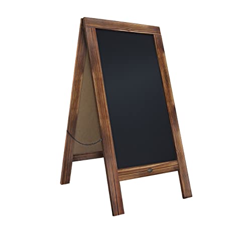 Rustic Magnetic A-Frame Chalkboard Sign/Extra Large 40' x 20' Free Standing Chalkboard Easel/Sturdy Sidewalk Sign Sandwich Board/Outdoor A Frame Chalk Board for Weddings & More!