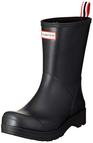 Hunter Men's Play Mid Rain Boot, Black, 11