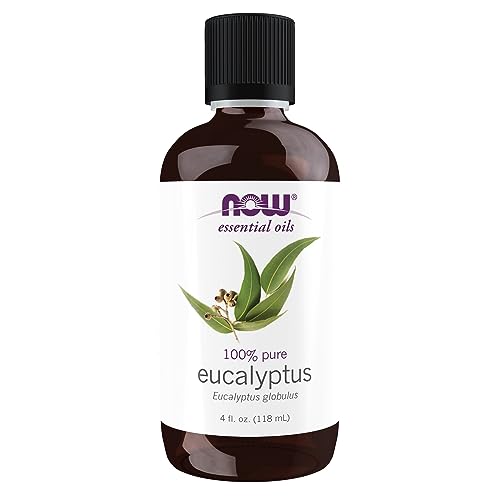NOW Essential Oils, Eucalyptus Oil, Clarifying Aromatherapy Scent, Steam Distilled, 100% Pure, Vegan, Child Resistant Cap, 4-Ounce