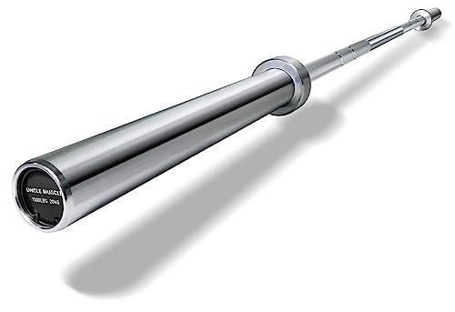 Uncle Muscle Olympic Barbell Weightlifting 400LB 700LB 1000LB 1500LB Band Powerlifting Hip Thrusts, Home Fitness Exercise Weight Bars for Lifting Squat Bench Press Bar Strength Training Barbell
