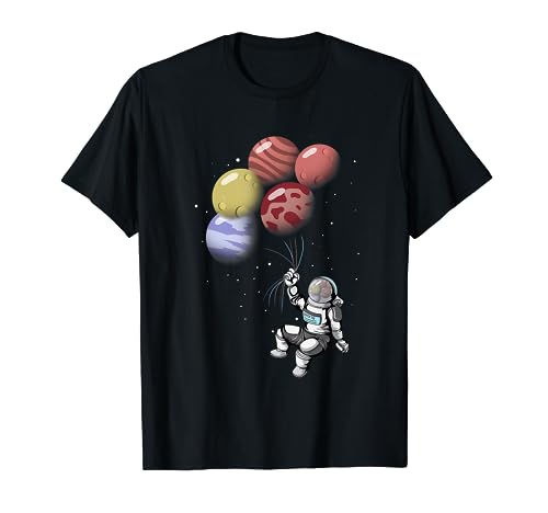 Astronaut planet balloons spaceman space T-Shirt