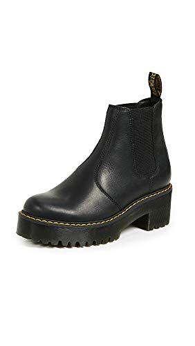 Dr. Martens Women's Rometty Chelsea Boot, Black Burnished Wyoming, 7