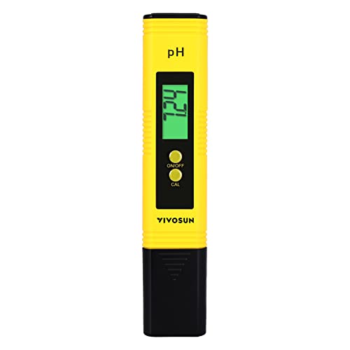 VIVOSUN Digital pH Meter, 0.01pH High Accuracy Pen Type pH Tester for Hydroponics, Household Drinking, Pool and Aquarium, UL Certified