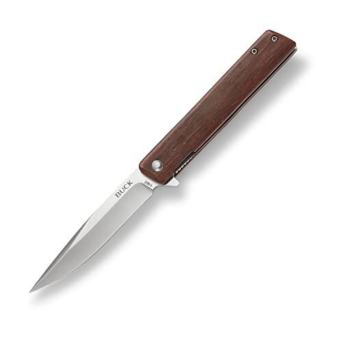 Buck Knives 256 Decatur Folding Ball Bearing Flipper Liner Lock Pocket Knife (Brown)