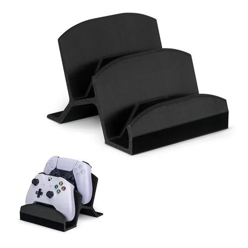 Generic Dual Game Controller Holder Desktop Stand - For PS5, XBOX Series X, One, PS4, SWITCH, PC, Gamepads & More UGDS06, Black