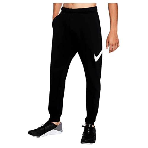 Nike mens Dri-FIT Tapered Training Pant, Black/Black, Medium