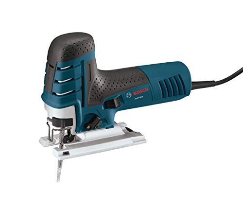 BOSCH JS470EB Corded Barrel-Grip Jig Saw - 120V Low Vibration, 7.0-Amp Variable Speed for Smooth Cutting up to Up To 5-7/8' Inch on Wood, 3/8' Inch on Steel For Countertops , Blue