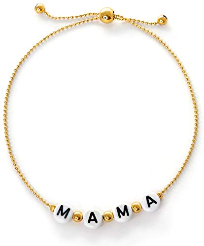 Benevolence LA Mama Bracelet, Mom Jewelry, Mama Bracelets for Women, Gifts for Mom from Daughter, 14k Gold Bracelets, Gifts for New Mom, Unique Birthday Gifts for Mom
