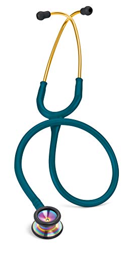 3M 2153 Littmann Classic II Pediatric Rainbow Chestpiece Stethoscope with 28' Caribbean Blue Tube