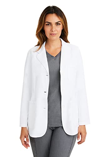 healing hands White Lab Coat 5 Pocket 5160 Flo Full Sleeve Women's Consult Lab Coat The White Coat Minimalist Collection White 3XL