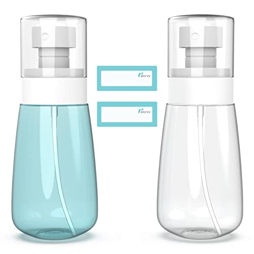RELANOR Pack 2 Small Spray Bottle Travel Size 3.39oz/100ml - PETG Mist Spray Bottle Travel - Travel Spray Bottle Leak Proof - Mini Travel Sized Spray Bottles for Toners, Face & Hair Mist
