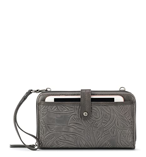 The Sak Iris Crossbody, Slate Leaf Embossed