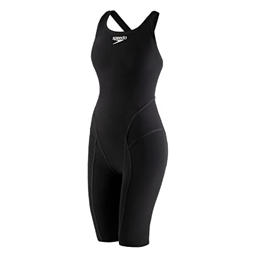 Speedo Vanquisher Solid Female POpen Back Kneeskin - Black - Size 24