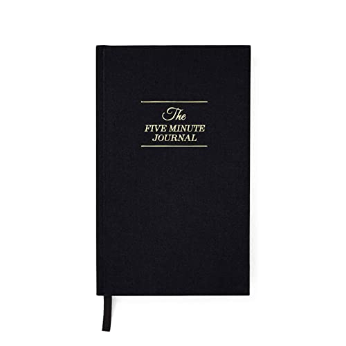 The Five Minute Journal, Original Daily Gratitude Journal 2023, Reflection & Manifestation Journal for Mindfulness, Undated Daily Journal with Gold Foiling, Plastic-Free, Black - Intelligent Change