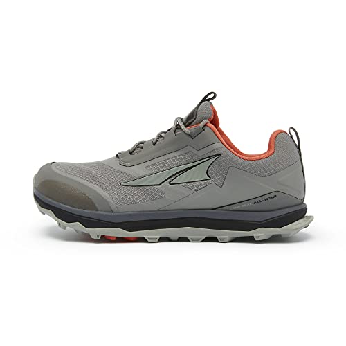 ALTRA Women's AL0A4VR9 Lone Peak All-WTHR Low Trail Running Shoe, Gray/Orange - 7 M US