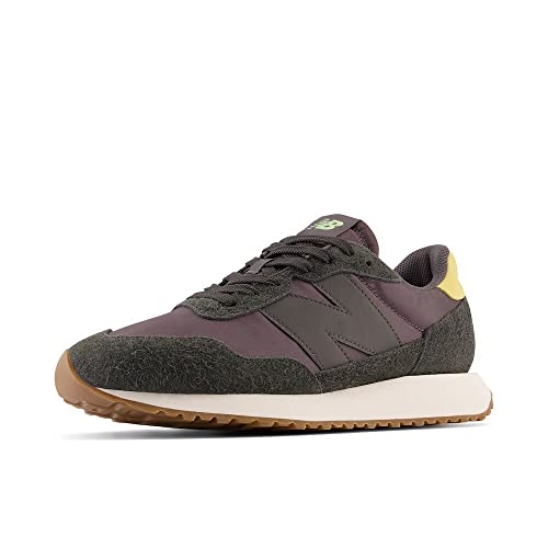New Balance Men's 237 V1 Sneaker, Blacktop/Maize/Avocado, 12