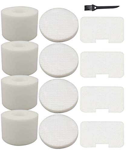 Dttery 4 Pack Filters Kit Replacement for Shark Navigator Deluxe Upright Vacuum NV42, NV44, NV46, UV402 Part # XFF36