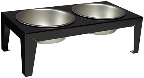 Doca Pet Dog Ear Diner Bowl - Black - Small