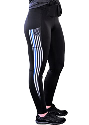 Girls With Guns Concealed Carry Leggings for Women, Fitted Yoga Pants with 2 Conceal Carry Gun Holsters, Pepper Spray Holster, Secret Pocket and 2 Side Pockets, CCW Clothing