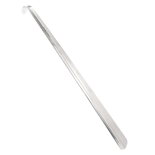 Comfy Clothiers - Perfect Metal Shoe Horn Long Handle - 23 inch - Multifunctional Stainless Steel Stick For Seniors & Kids, Slip Shoe Helper For All Types Of Foot Wear, Easy To Use