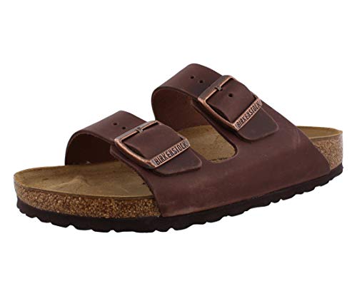 Birkenstock Unisex Arizona Soft Footbed Habana Oiled Leather Soft Footbed Sandals - 40 M EU/9-9.5 B(M) US Women/7-7.5 B(M) US Men