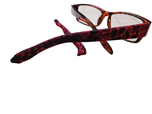 Soft Eyewear Temple Arm Cover Sleeves Add Colors & Designs Eyeglasses Sunglasses for Men, Women & Kids 2 Sizes (Large, Oz)