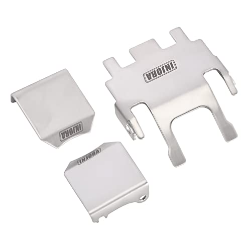 INJORA Skid Plate Chassis Armor Axle Protector Stainless Steel for TRX4M 1/18 RC Crawler Car Upgrade
