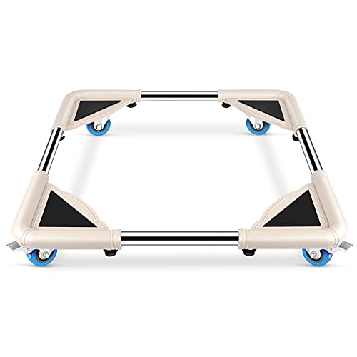 SPACECARE Mobile Roller with 4 Locking Wheels - Adjustable Furniture Dolly Washing Machine Stand Refrigerator Base Moving Cart