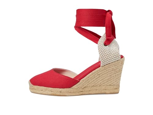 Soludos Womens Marseille Wedge Espadrille Flamenco Red 8 B (M)