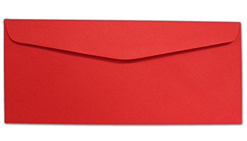 Red #10 Envelopes - 100 Envelopes - Desktop Publishing Supplies Brand Envelopes